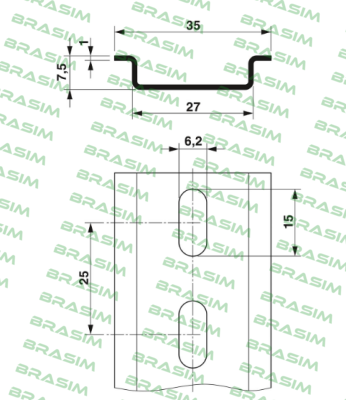 Phoenix Contact-P/N: 1206421 Type: NS 35/ 7,5 ZN PERF 2000MM (pack x5) price