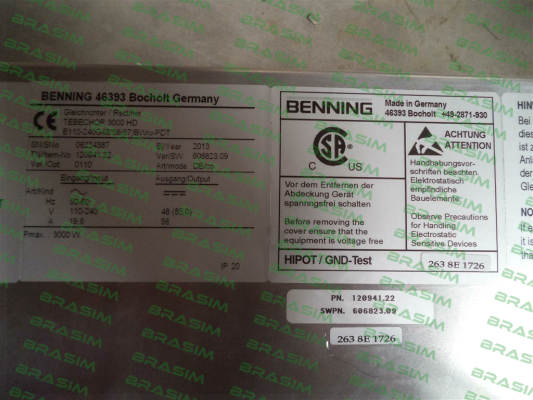 Benning-E110-230G48/56(67)  price