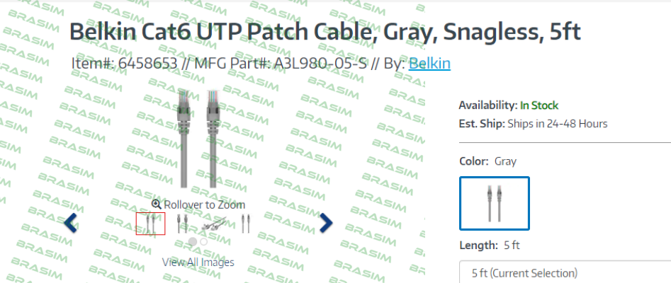 BELKIN-A3L980-05-S price