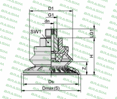 Schmalz-P/N: 10.01.06.01006 Type: SAB 40 NBR-60 M14x1.5-AG price