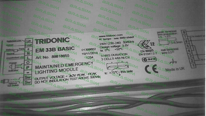 Tridonic-89818655 type EM 33B Basic  price