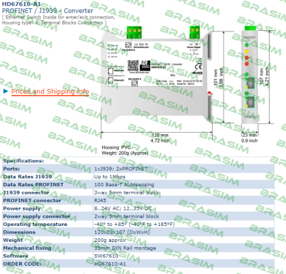 ADFweb-HD67610-A1 price