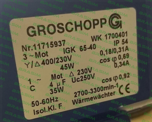 Groschopp-IGKU 65 40 price