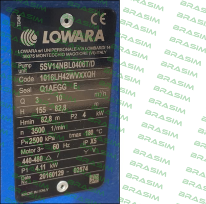 Lowara-5SV14NBL0406T/D price