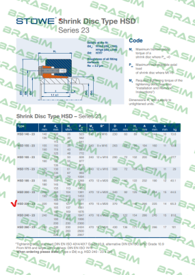 Stüwe-HSD-220-23x220 price