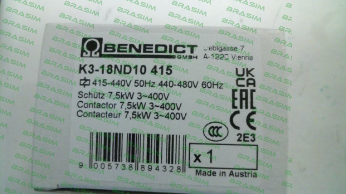 Benedict-K3-18ND10 415 price