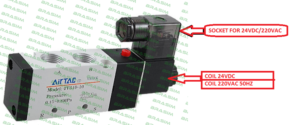 Airtac-COIL 220VAC FOR 4V310-10 + SOCKET  price