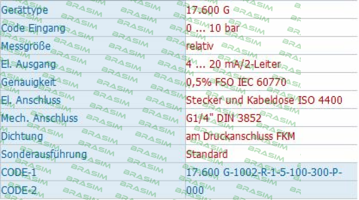 Bd Sensors-Code: 17.600 G-1002-R-1-5-100-300-P-000  price