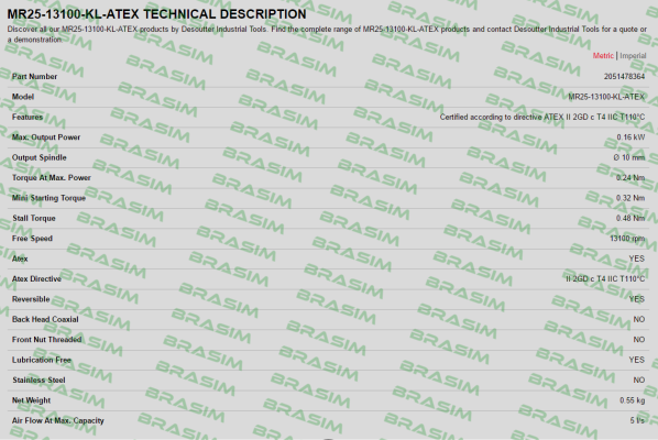 Desoutter-2051478364 / MR25-13100-KL-ATEX price