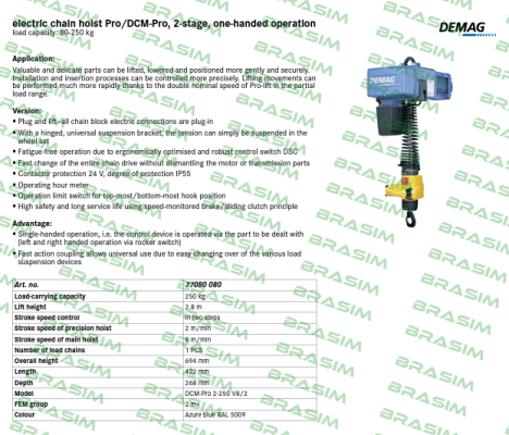 Demag-77080 080 price