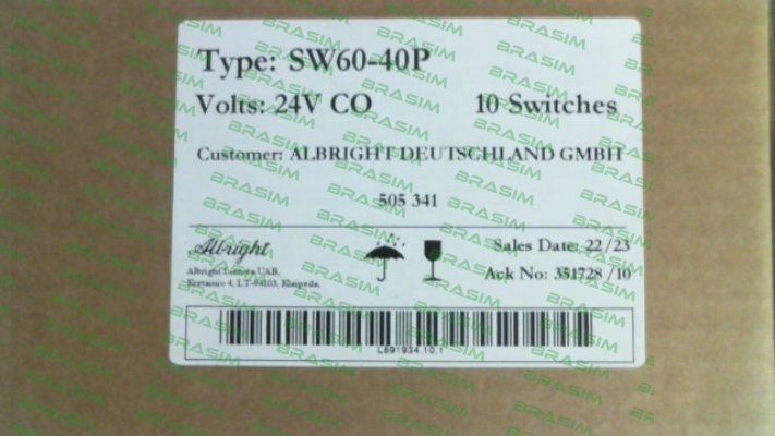 Albright-505341 SW 60-40 P 24V CO price