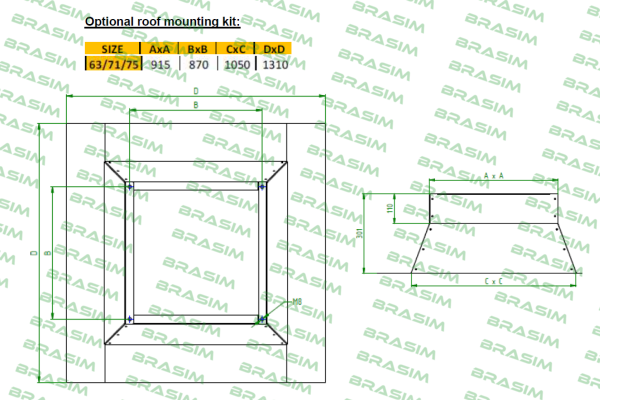 Dynair-Mounting kit fot FC 756 T  price