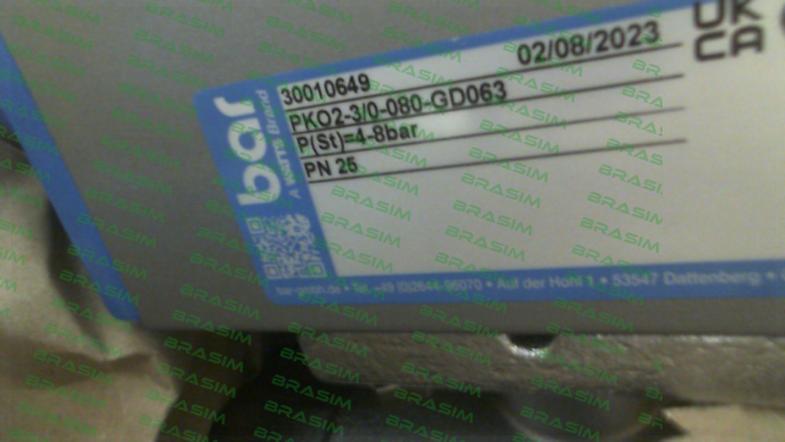 bar-PKO2-3/0-080-GD063 PN25 price