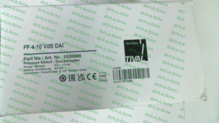 Tival-Sensors-P/N: 1020080, Type FF4- 10 VdS DAI price