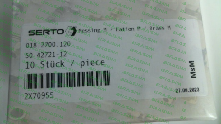 Serto-2X70955 / 018.2700.120 / SO 42721-12 price