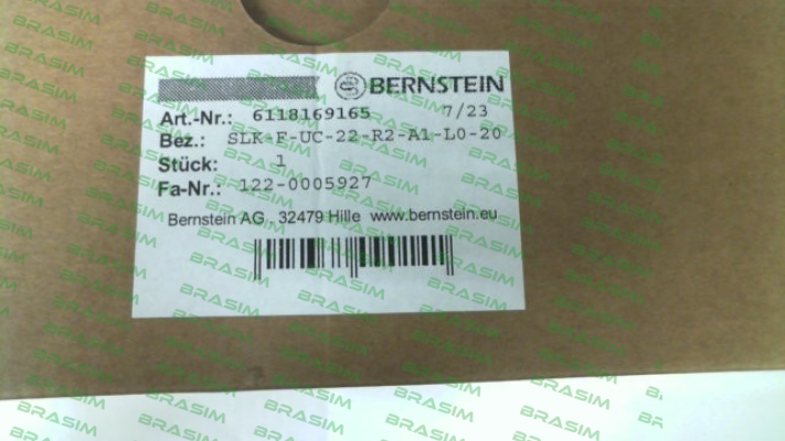 Bernstein-6118169165 / SLK-F-UC-22-R2-A1-L0-20 price