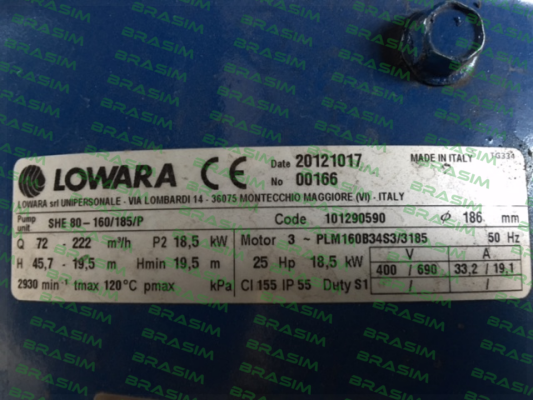 Lowara-SHE 80-160/185 price